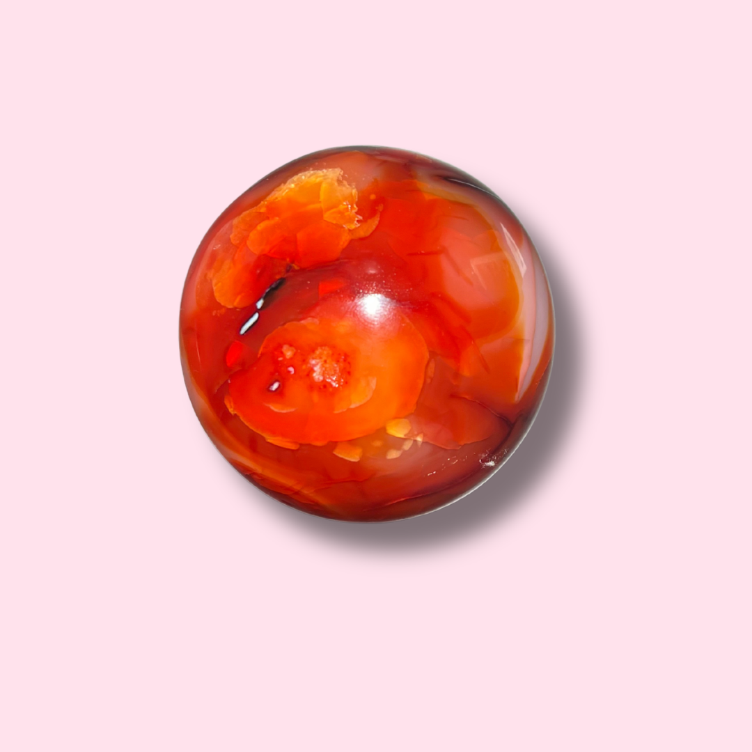 Amazing Vibrant Carnelian Sphere - Made in Mother Nature