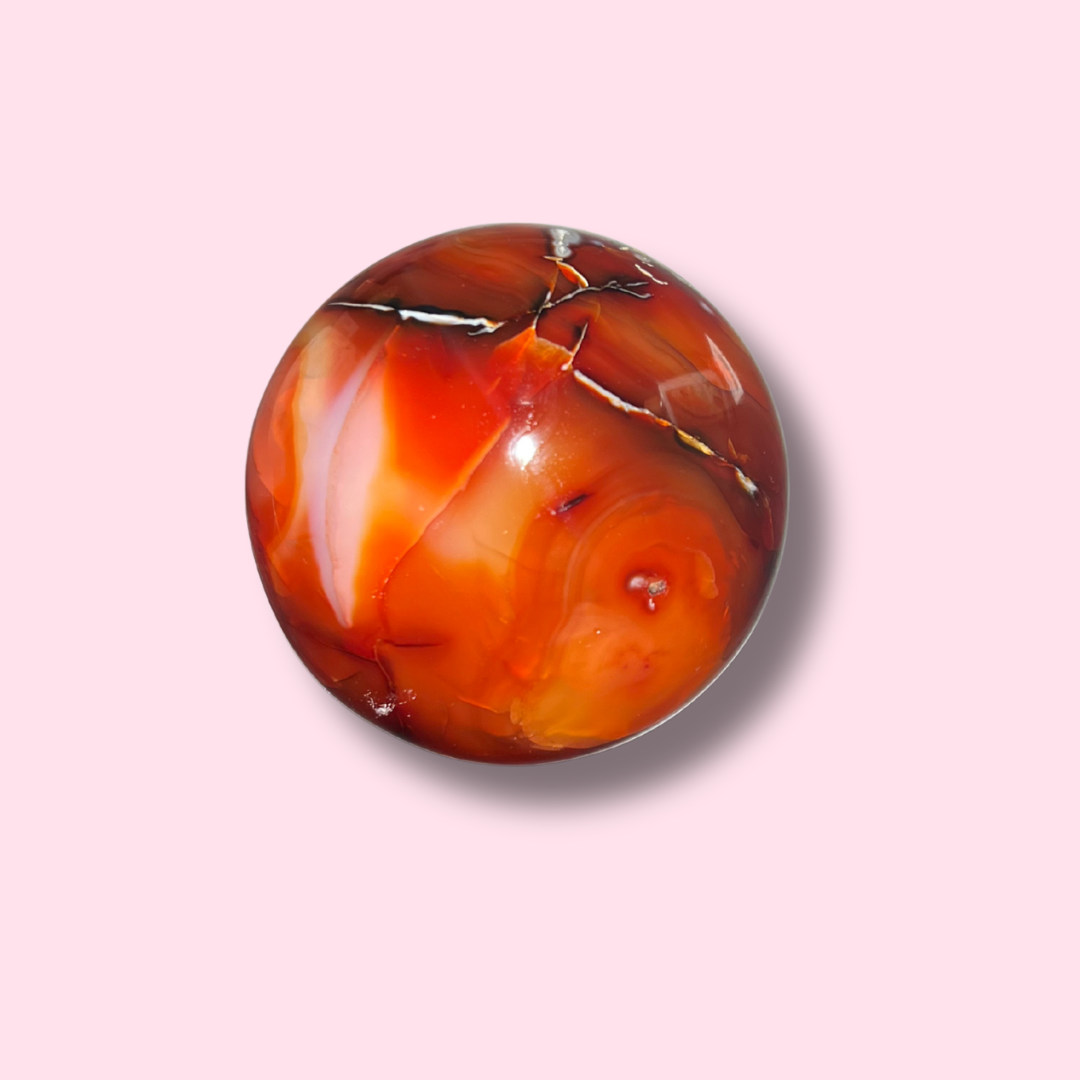 Amazing Vibrant Carnelian Sphere - Made in Mother Nature