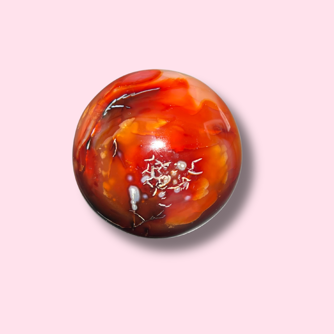 Amazing Vibrant Carnelian Sphere - Made in Mother Nature