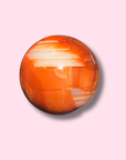 Stunning Banded Carnelian Sphere With Sparkly Druzy Cave - Made in Mother Nature