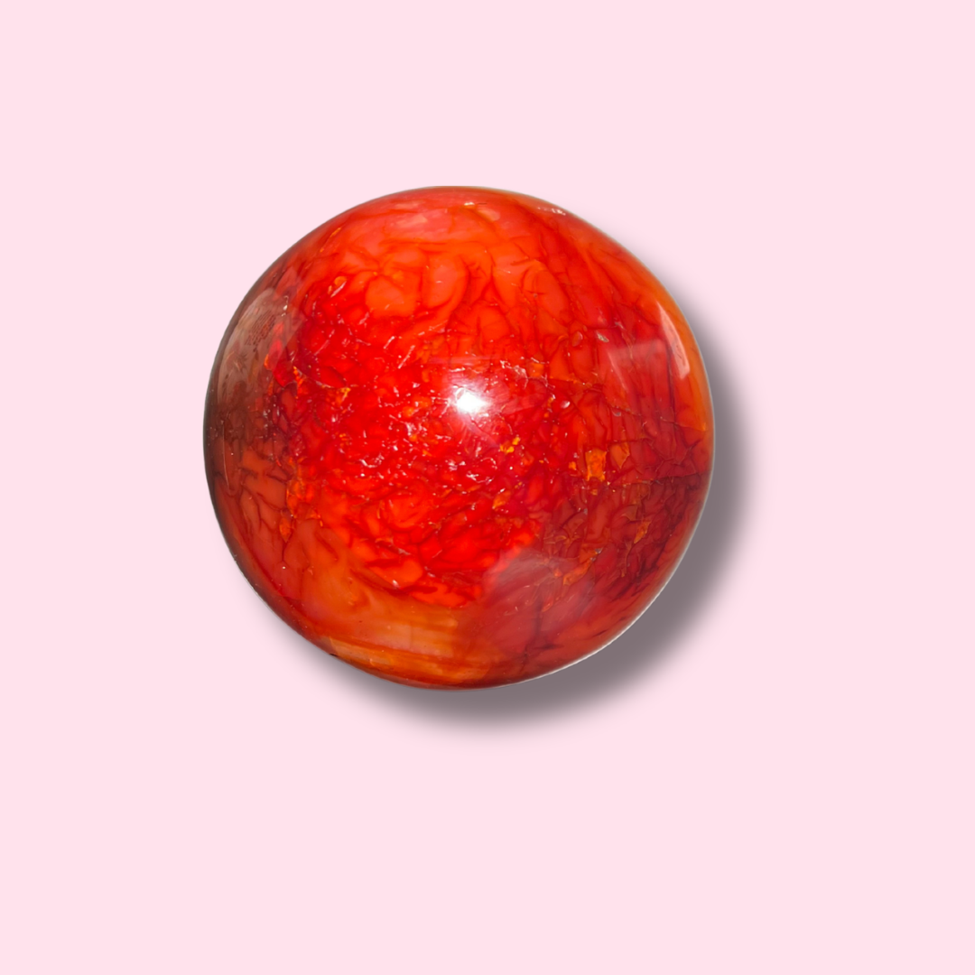Gorgeous Pinkish Orange Carnelian Sphere - Made in Mother Nature