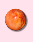 Beautiful Coral Colored Carnelian Sphere - Made in Mother Nature