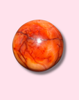 Beautiful Coral Colored Carnelian Sphere - Made in Mother Nature