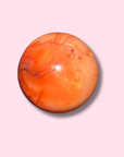 Beautiful Coral Colored Carnelian Sphere - Made in Mother Nature
