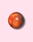 Gorgeous Carnelian Sphere With Druzy Cave - Made in Mother Nature