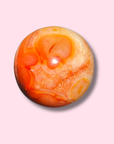 Amazing Quartz-Filled Carnelian Sphere - Made in Mother Nature