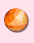 Amazing Quartz-Filled Carnelian Sphere - Made in Mother Nature