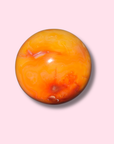 Caramel Carnelian x Orca Agate Sphere With Druzy Cave - Made in Mother Nature