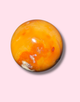 Caramel Carnelian x Orca Agate Sphere With Druzy Cave - Made in Mother Nature