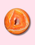 Stunning Carnelian Sphere With Nice Cave - Made in Mother Nature