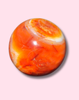 Stunning Carnelian Sphere With Nice Cave - Made in Mother Nature