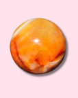 Stunning Carnelian Sphere With Nice Cave - Made in Mother Nature