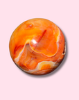 Stunning Carnelian Sphere With Nice Cave - Made in Mother Nature
