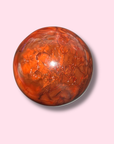 Pretty Carnelian Sphere With Baby Pink Patch - Made in Mother Nature