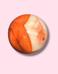 Pretty Carnelian Sphere With Baby Pink Patch - Made in Mother Nature