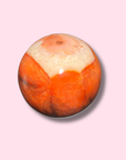 Pretty Carnelian Sphere With Baby Pink Patch - Made in Mother Nature