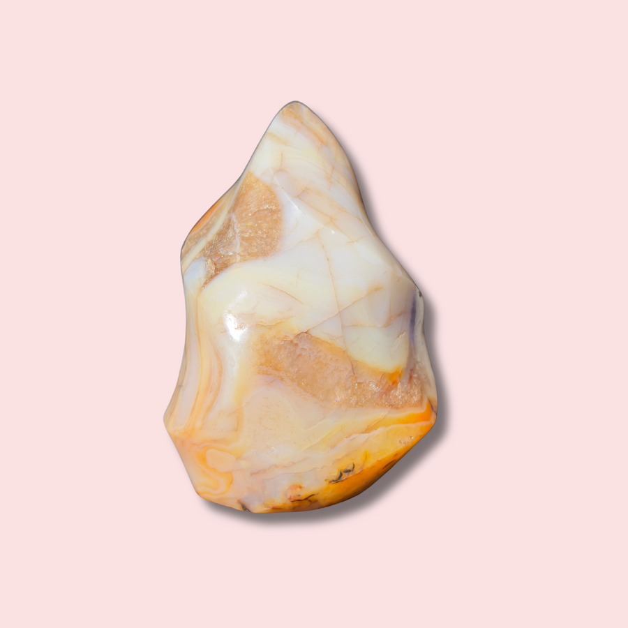 Funky Carnelian Flame With Cool Colors