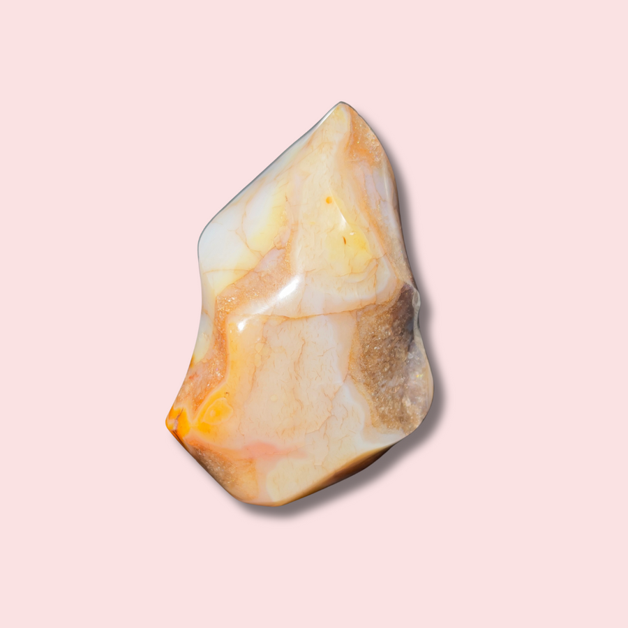 Funky Carnelian Flame With Cool Colors