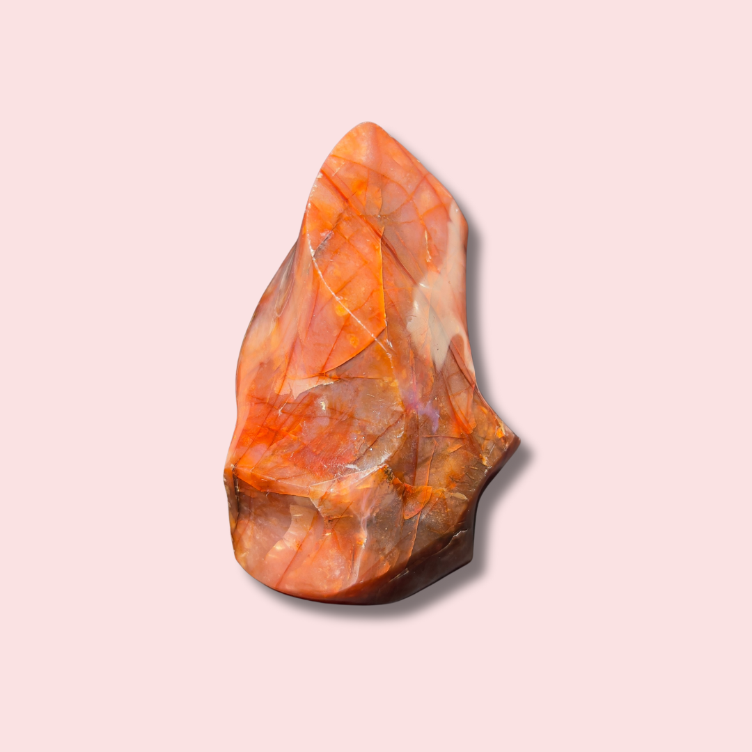 Fiery Red Carnelian Flame