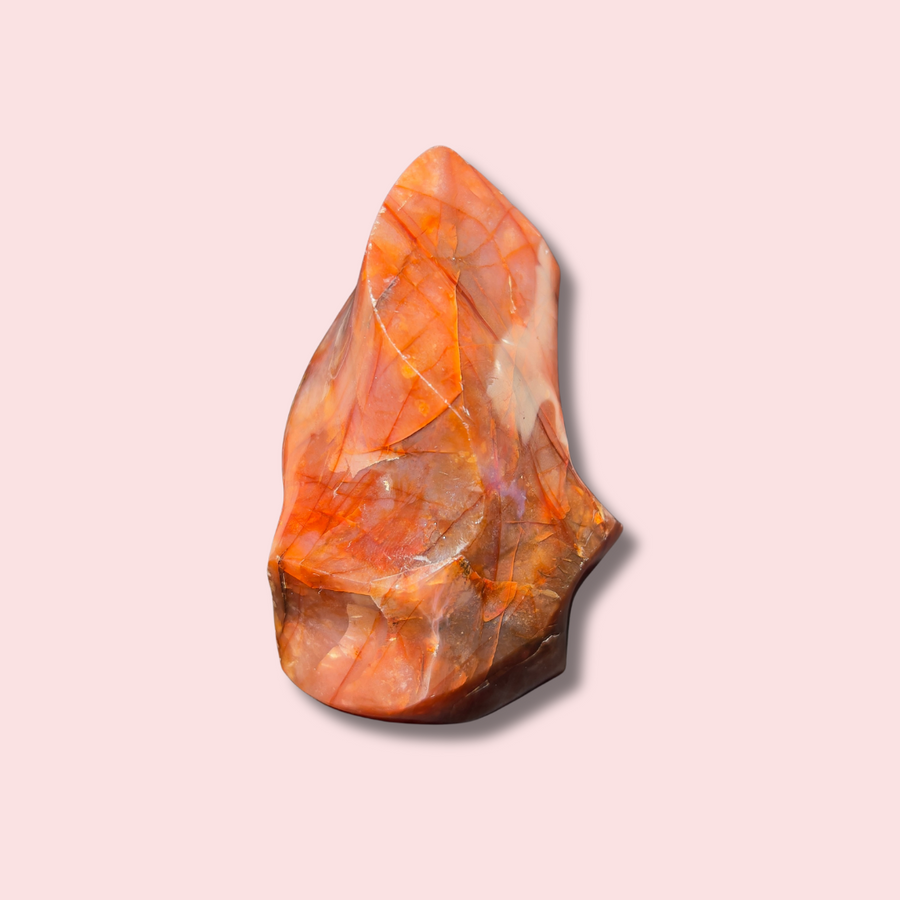 Fiery Red Carnelian Flame