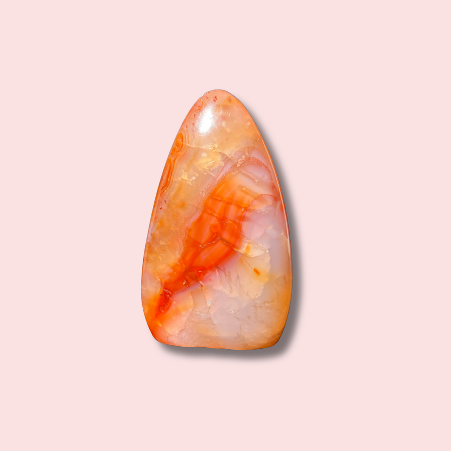 Carnelian Freeform With Pretty Banding