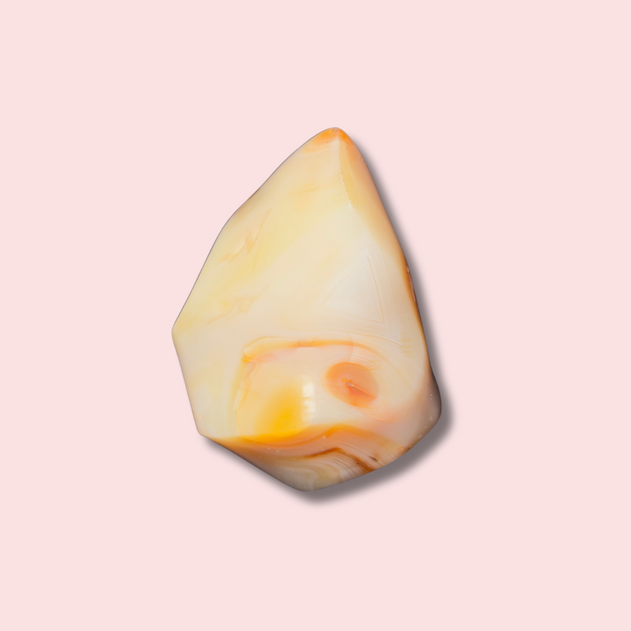 Pretty Pastel Banded Carnelian Flame