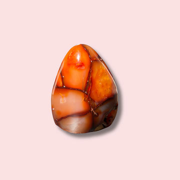 Carnelian Freeform With Unique Veiny Pattern