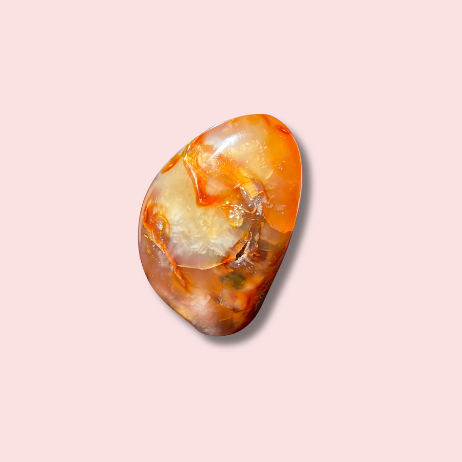 Funky Carnelian Freeform With Cool Inclusions