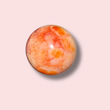 Pretty Carnelian Sphere With Pink Hue