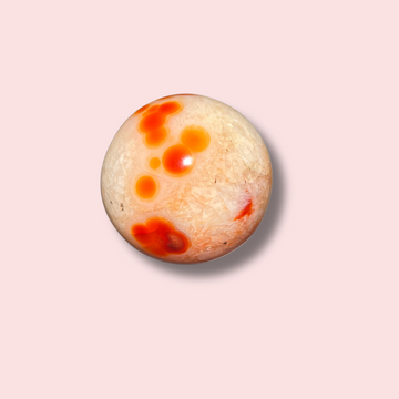 Cute Quartz-Filled Carnelian Sphere