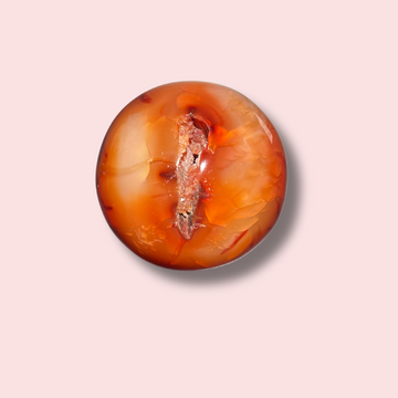 Carnelian Sphere With Cool Druzy Cave