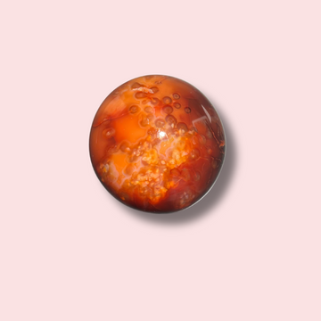 Funky Carnelian Sphere With Orby Pattern