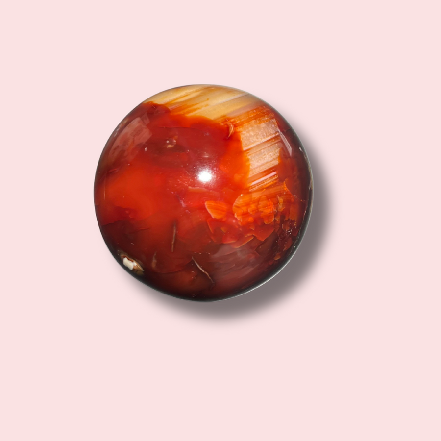 Cool Mossy Carnelian Sphere