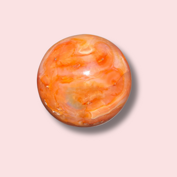 Gorgeous Pinkish Orange Carnelian Sphere