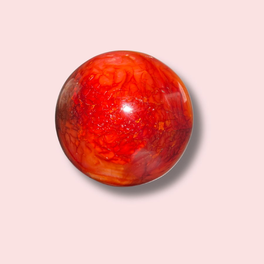 Gorgeous Pinkish Orange Carnelian Sphere