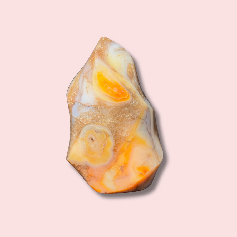 Funky Carnelian Flame With Cool Colors