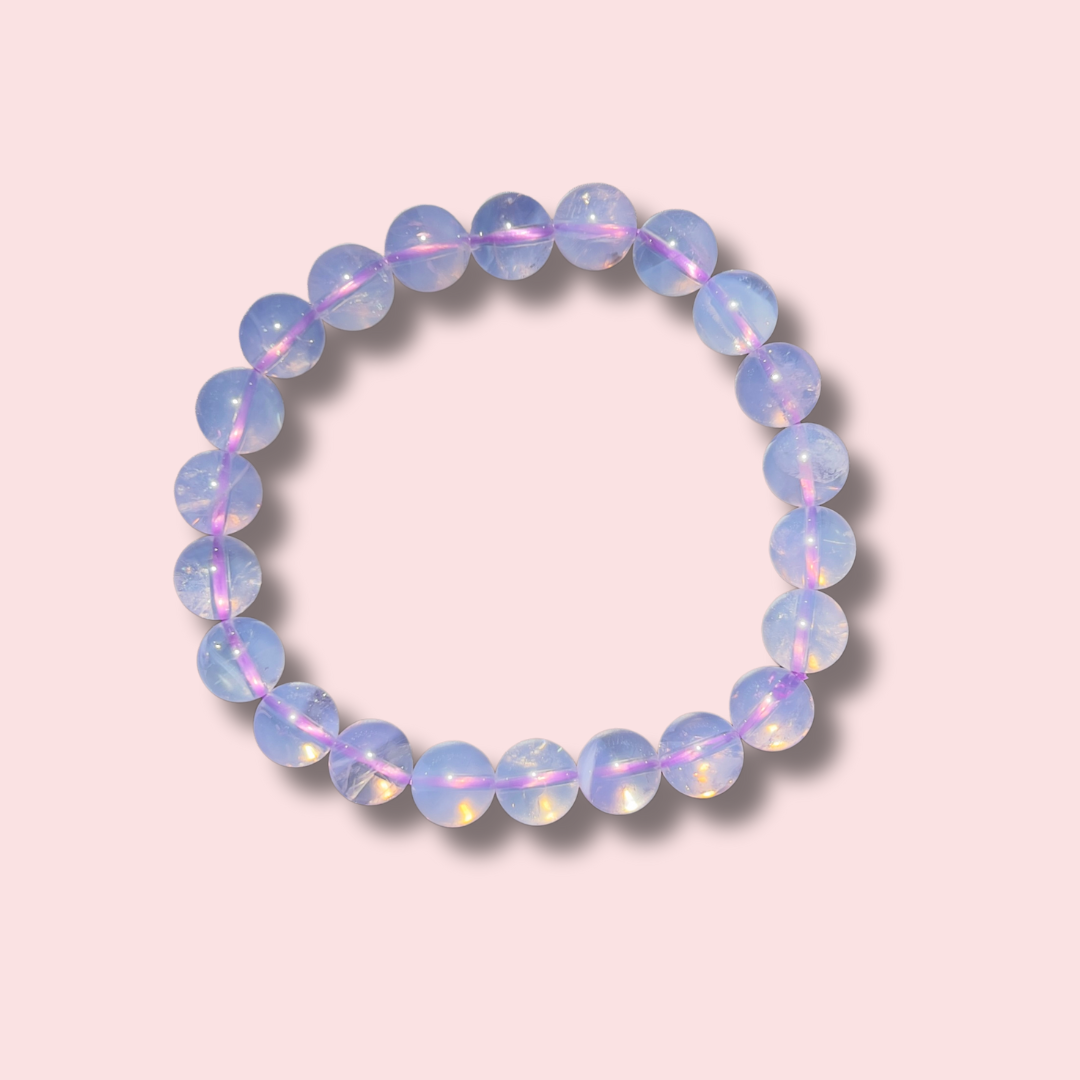 Dreamy Lavender Moon Quartz Bracelet (9 mm) - Made in Mother Nature