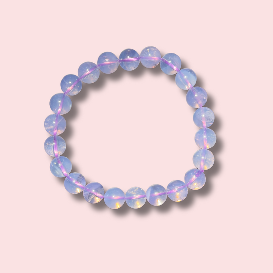 Dreamy Lavender Moon Quartz Bracelet (9 mm)