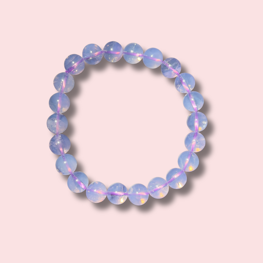 Dreamy Lavender Moon Quartz Bracelet (9 mm)