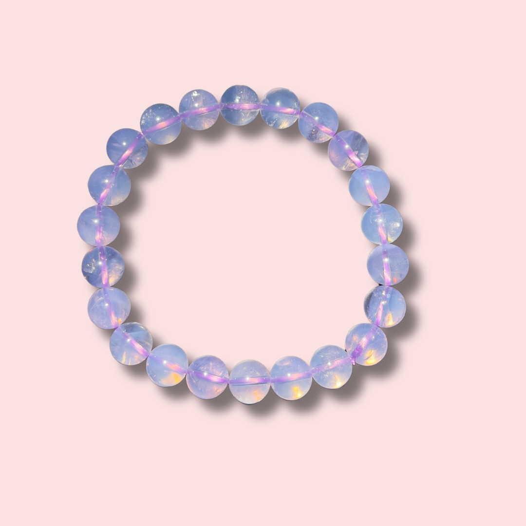 Dreamy Lavender Moon Quartz Bracelet (9 mm) - Made in Mother Nature