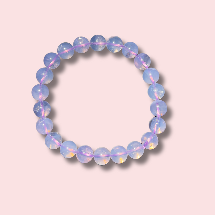 Dreamy Lavender Moon Quartz Bracelet (9 mm)