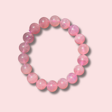 Stunning Lavender Star Rose Quartz Bracelet (11 mm)