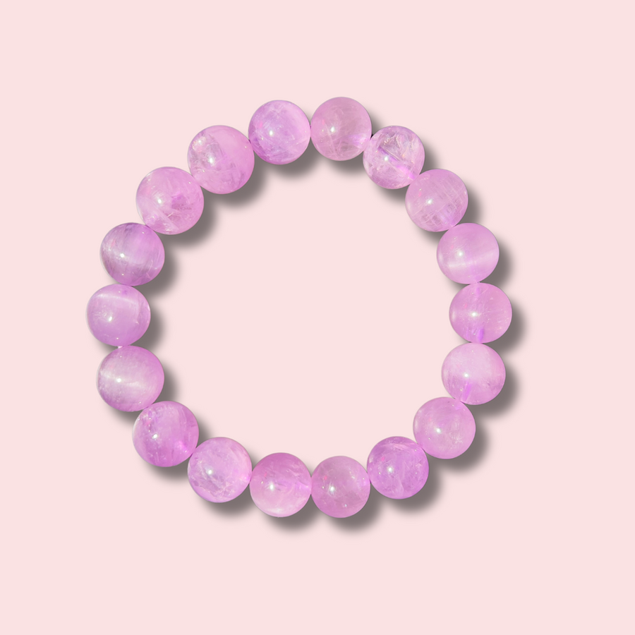 Rare Gem Grade Lavender Kunzite Bracelet (11 mm)