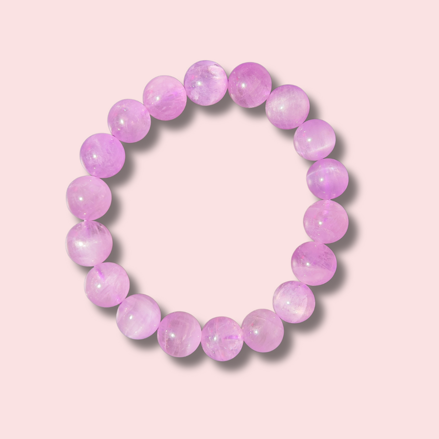 Rare Gem Grade Lavender Kunzite Bracelet (11 mm)