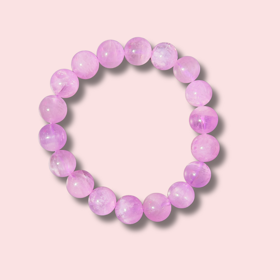 Rare Gem Grade Lavender Kunzite Bracelet (11 mm)