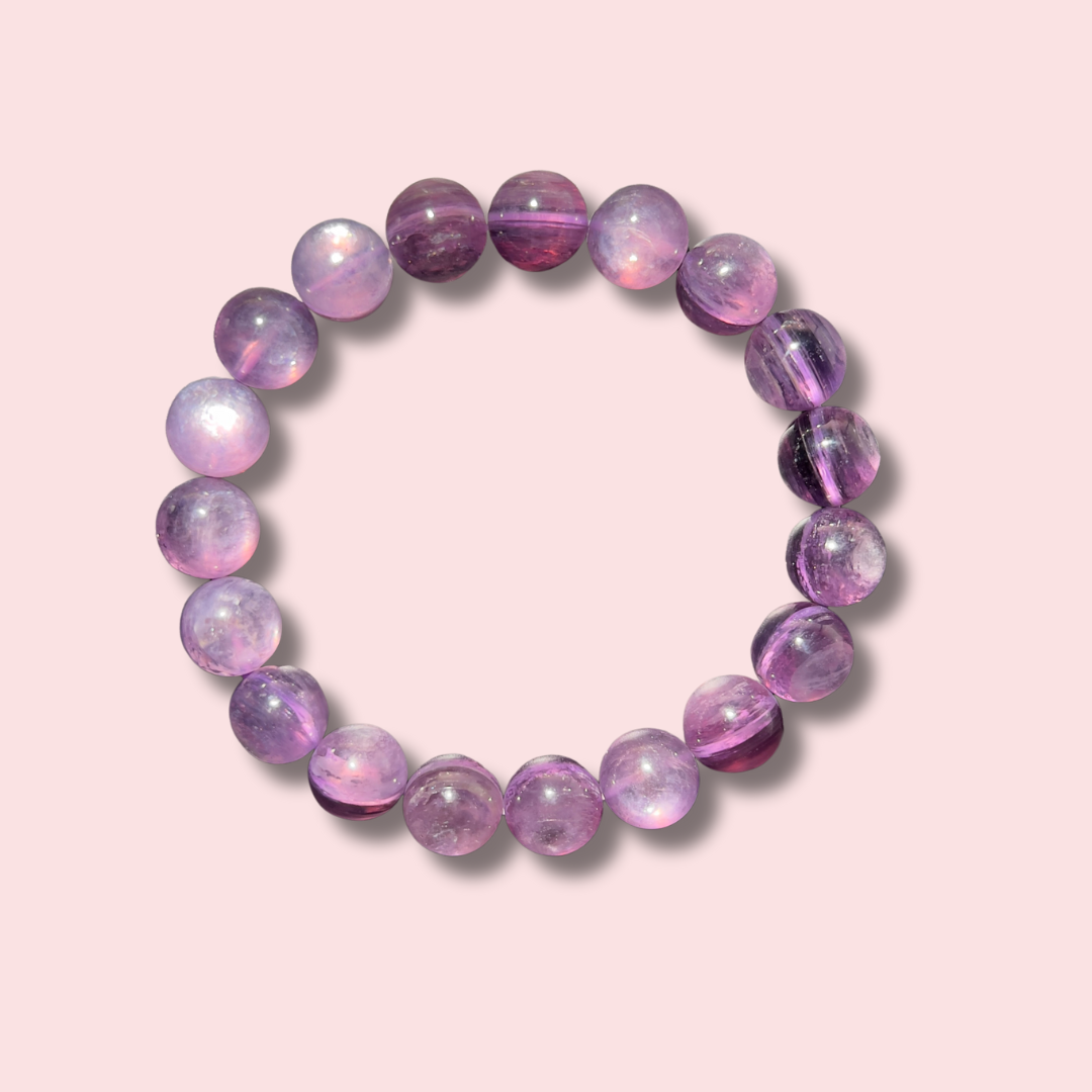 Gorgeous Deep Purple Gem Lepidolite Bracelet (10 mm) - Made in Mother Nature