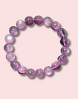 Gorgeous Deep Purple Gem Lepidolite Bracelet (10 mm)