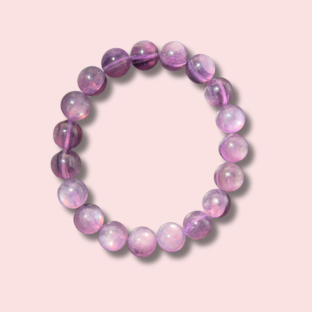 Gorgeous Deep Purple Gem Lepidolite Bracelet (10 mm) - Made in Mother Nature
