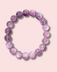 Gorgeous Deep Purple Gem Lepidolite Bracelet (10 mm)