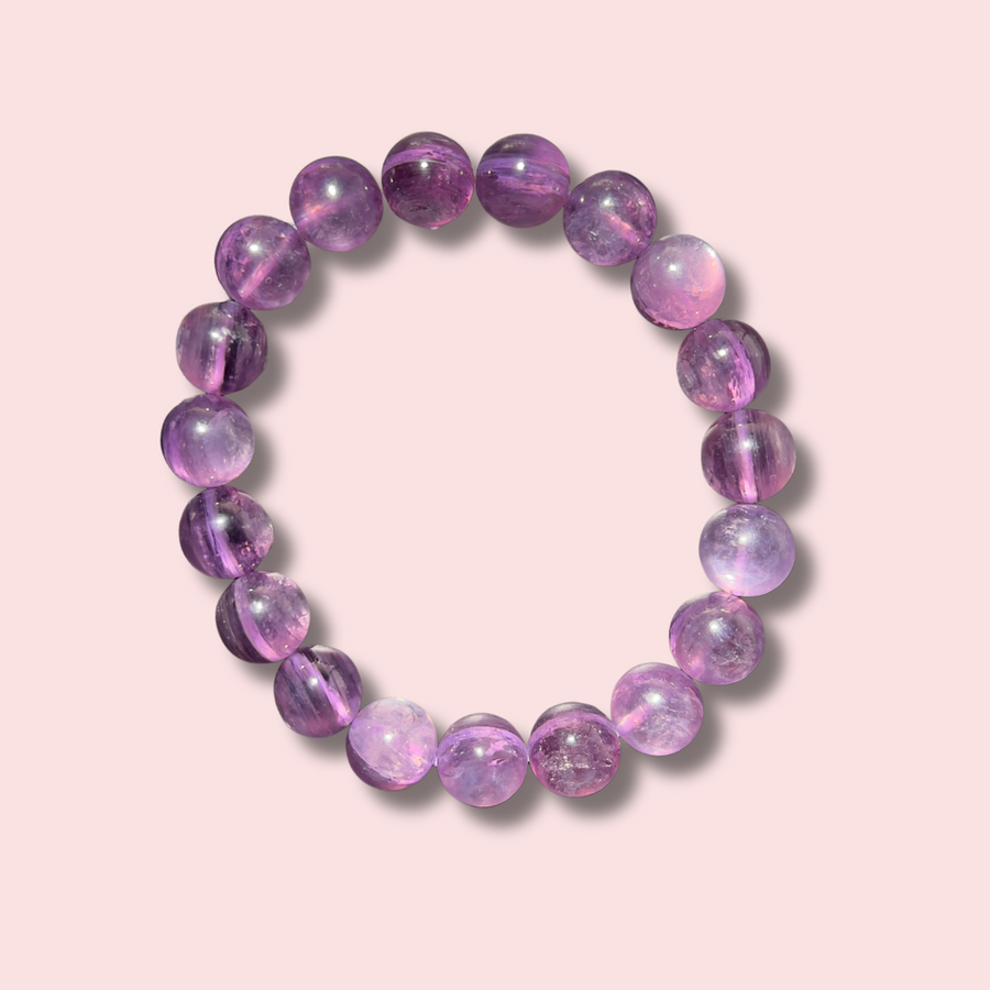 Gorgeous Deep Purple Gem Lepidolite Bracelet (10 mm)